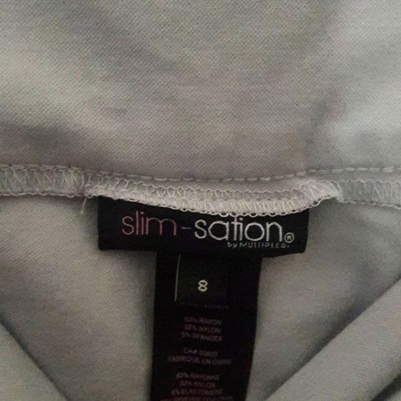 Grey SLIM-SATION by Multiples Stretch Pants, 8 - Picture 3 of 5